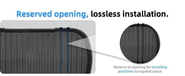 Allwetter-Kofferraummatte mit vorderen und hinteren Kofferraumwannen, rutschfestem TPE-Zubehör für das neue Model Y (2025/2026)-All Weather Cargo Liners Trunk M 16