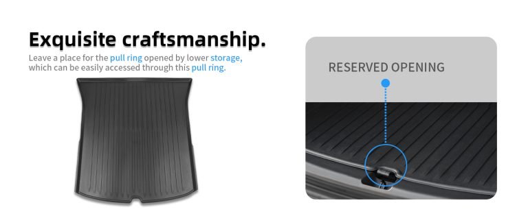 Allwetter-Kofferraummatte mit vorderen und hinteren Kofferraumwannen, rutschfestem TPE-Zubehör für das neue Model Y (2025/2026)-All Weather Cargo Liners Trunk Ma 5