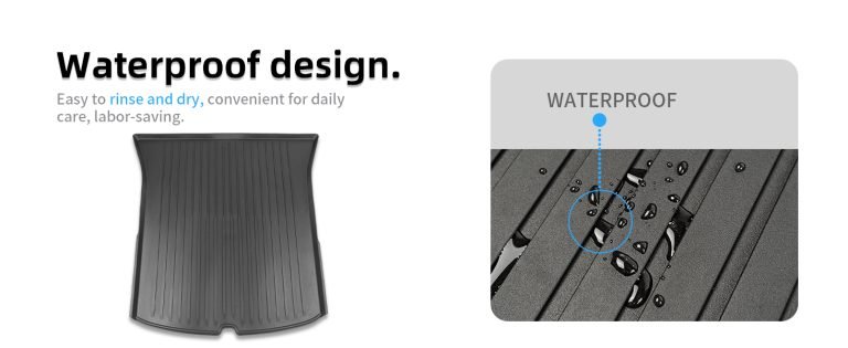 Allwetter-Kofferraummatte mit vorderen und hinteren Kofferraumwannen, rutschfestem TPE-Zubehör für das neue Model Y (2025/2026)-All Weather Cargo Liners Trunk Ma 7
